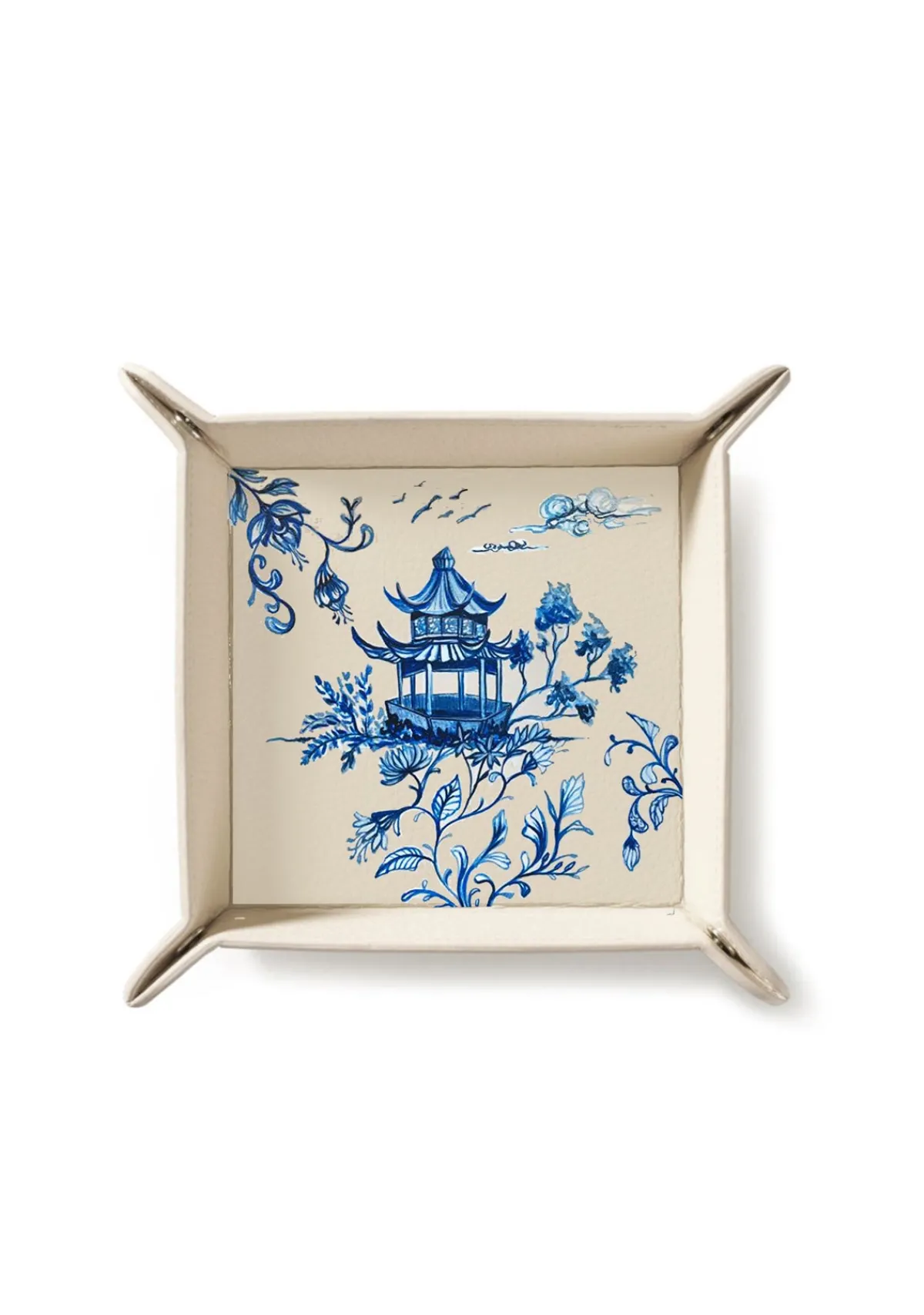 Store Alepel Blue Chinoiserie Beige Tray