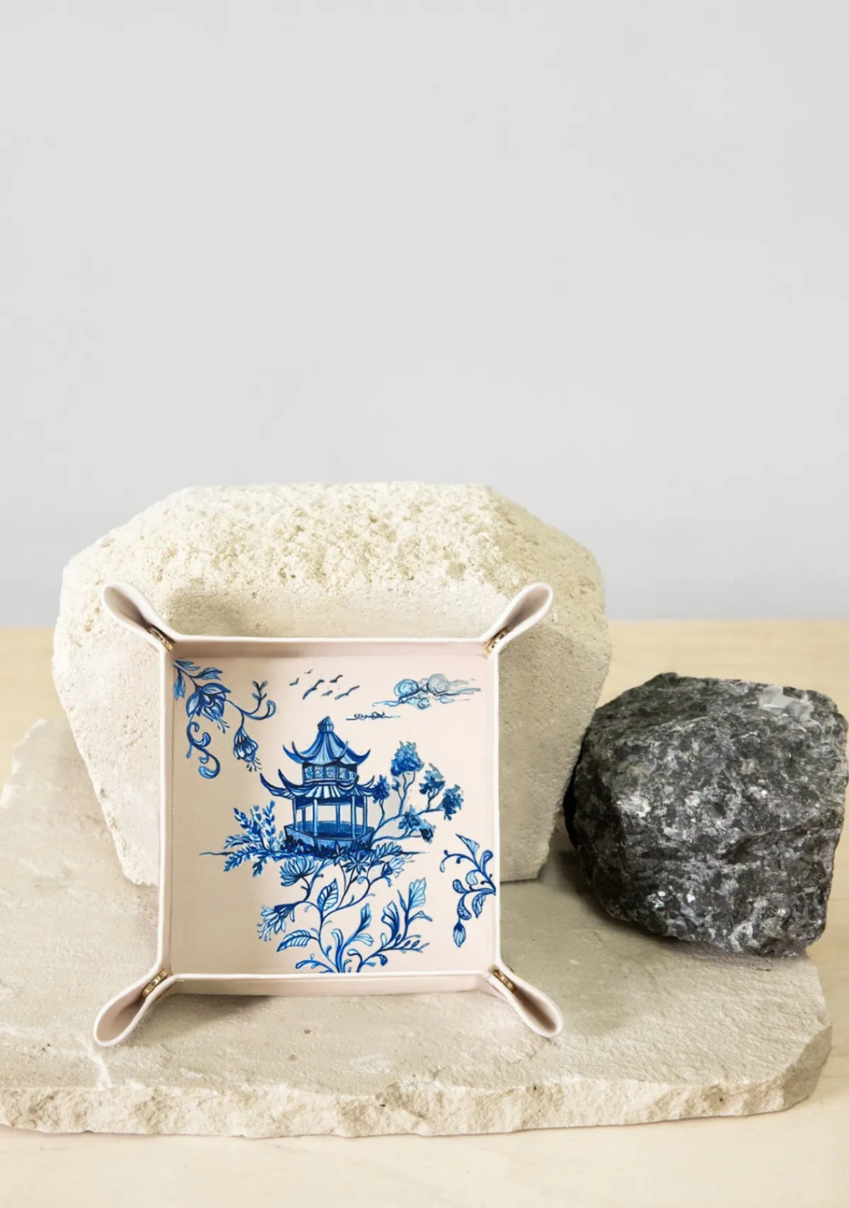 Store Alepel Blue Chinoiserie Beige Tray
