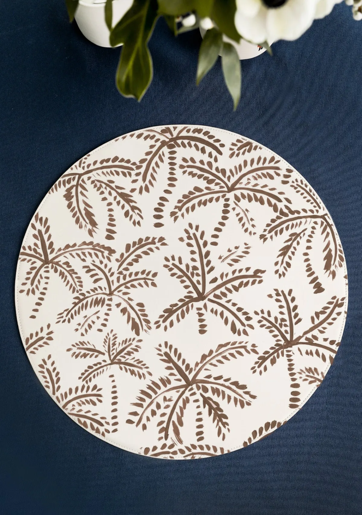 Shop Alepel Taupe Abstract Palms Beige Placemat